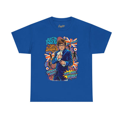Austin Powers Retro Graphic Tee — "Yeah Baby!" Psychedelic 60s Pop Art T-Shirt