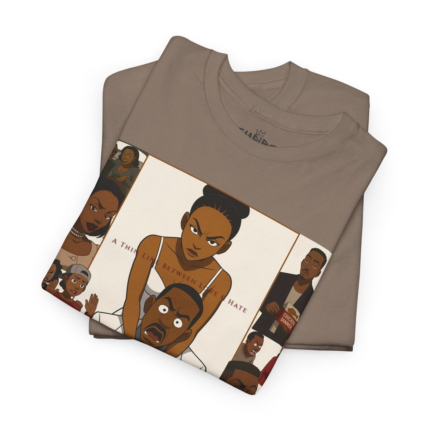 "A Thin Line" Unisex Heavy Cotton Tee - Artistic Tribute Design