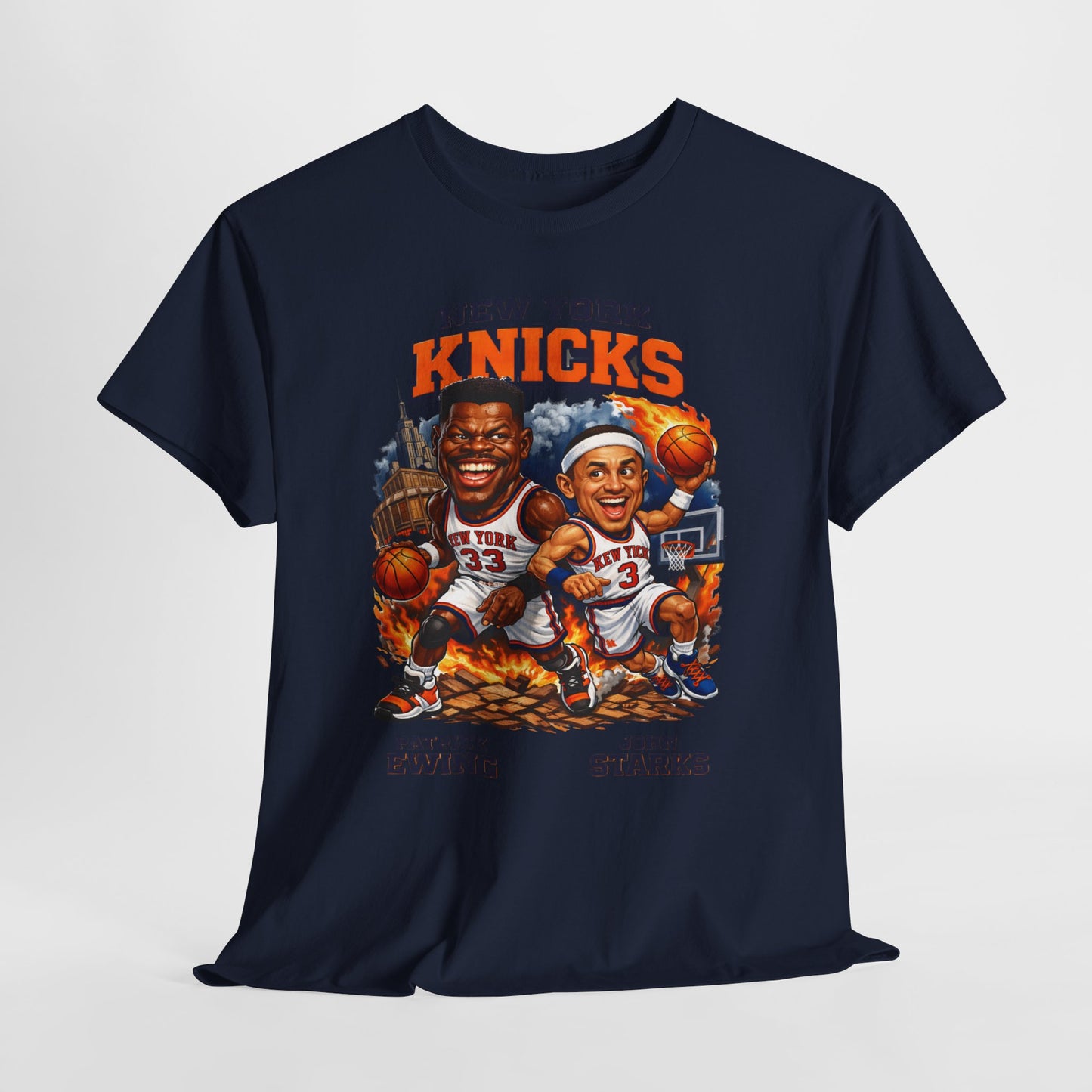 New York Knicks Patrick Ewing & John Starks Retro Basketball Tee