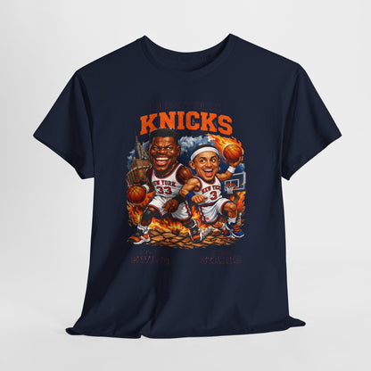 New York Knicks Patrick Ewing & John Starks Retro Basketball Tee