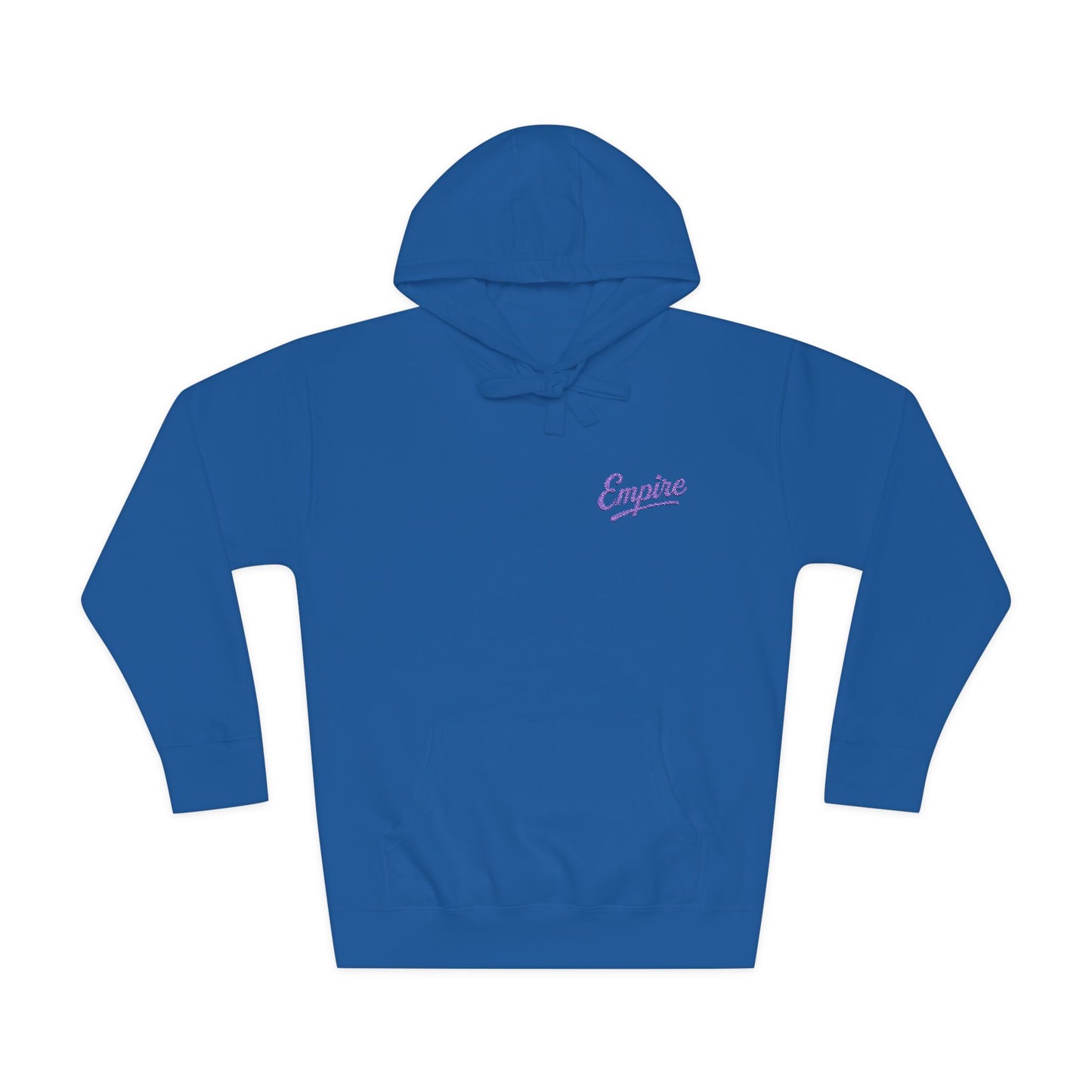 Empire Signature Embroidered Hoodie — Minimal Fleece with Purple 'Empire' Logo