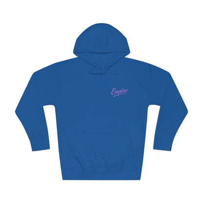 Empire Signature Embroidered Hoodie — Minimal Fleece with Purple 'Empire' Logo