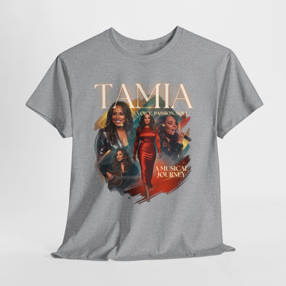 TAMIA Portrait Collage Tee — "More" Album Tribute Graphic T‑Shirt