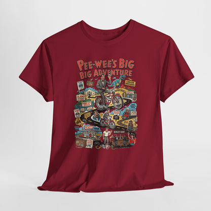 Pee-wee’s Epic Road Trip: A Collage of Adventure Graphic Tee