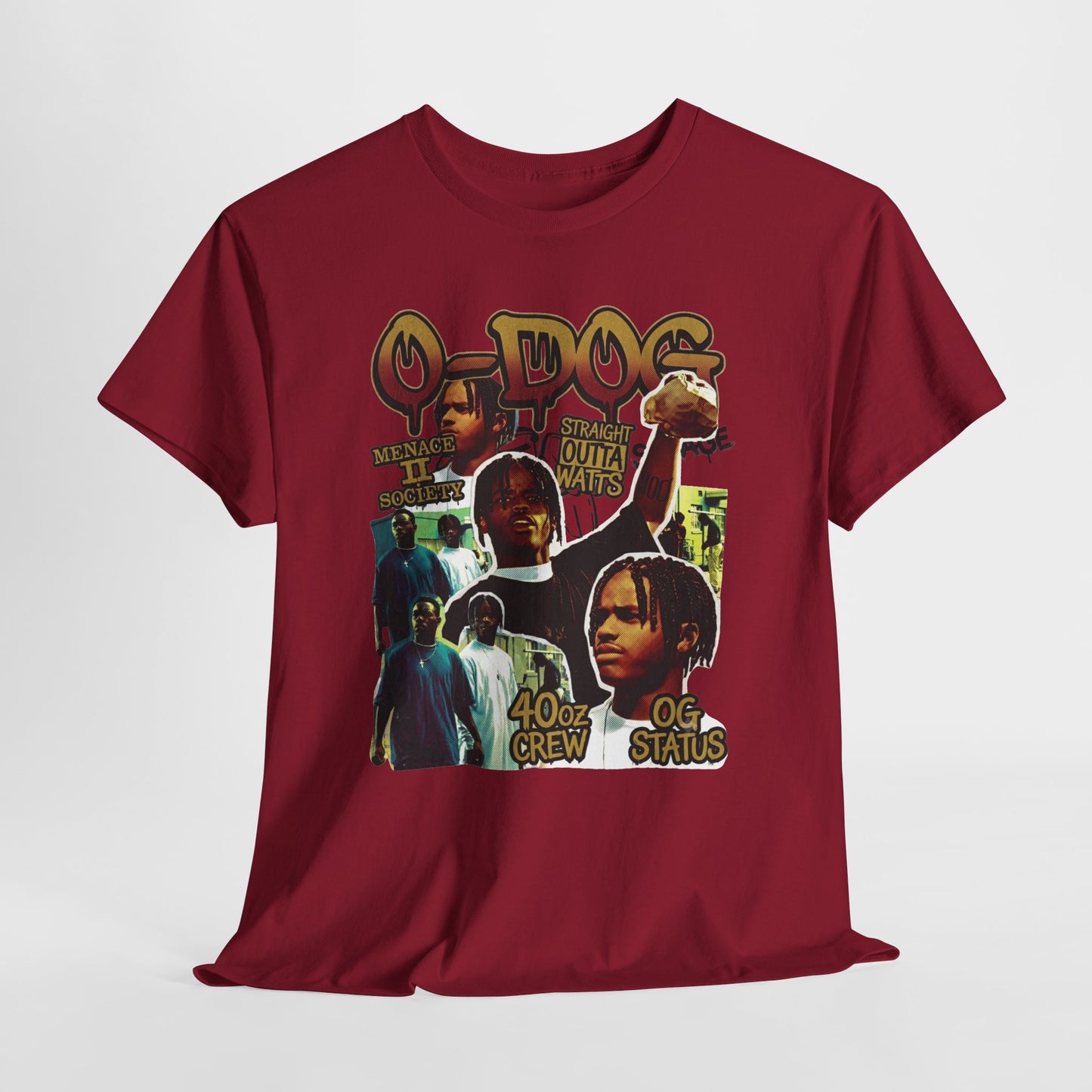 O-Dog 40z Crew OG Stais Vintage Menace II Society Collage T-Shirt