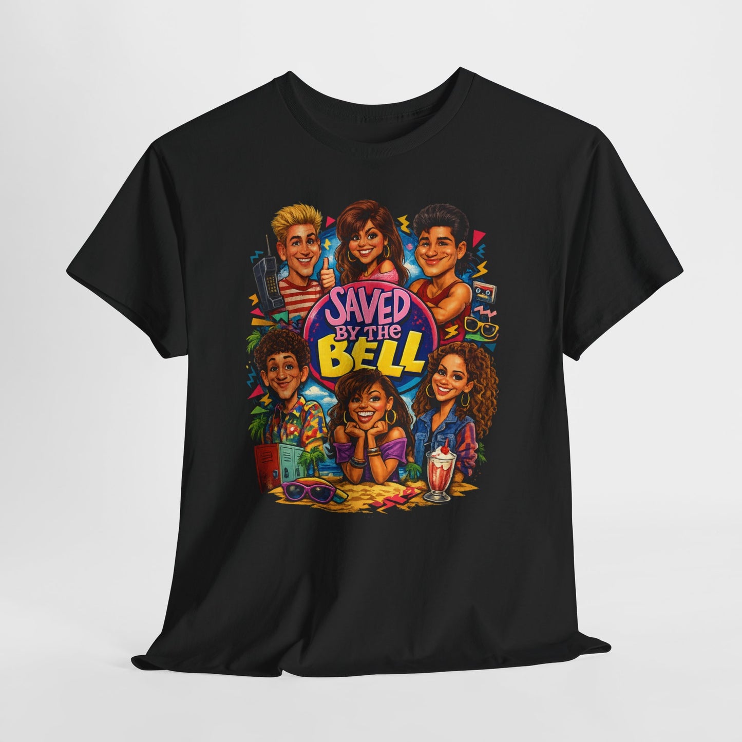 Saved by the Bell Cast Graphic Tee – Retro 90s TV Show Shirt
