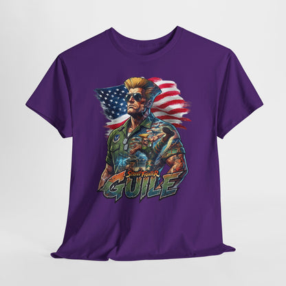 Guile Retro Fighter T‑Shirt — Patriotic Video Game Tribute