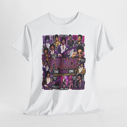 Prince Tribute T-Shirt – 'Prince The One' Collage Graphic Tee