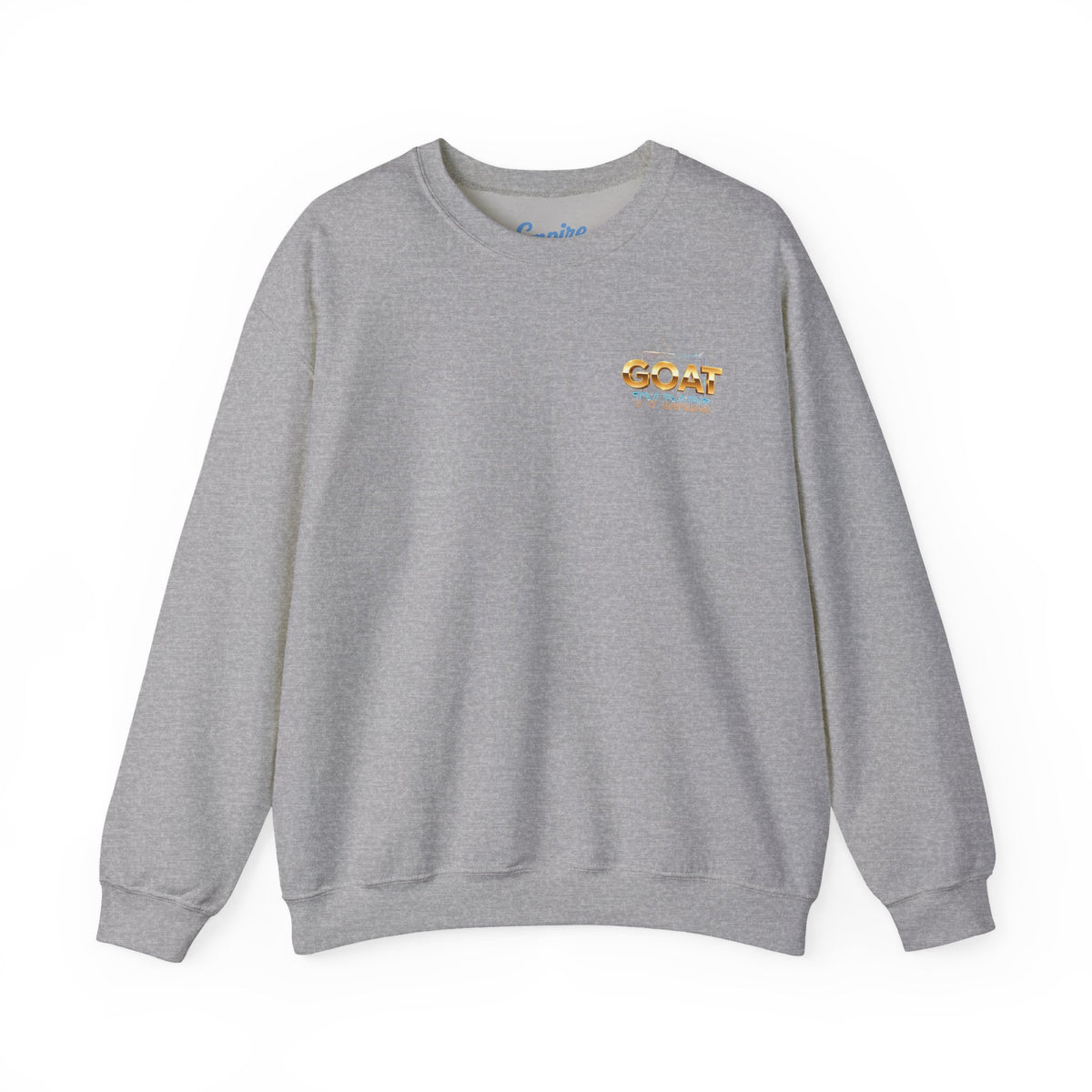 Crewneck Sweatshirt — 'GOAT' Icon Caricature Tribute Backprint
