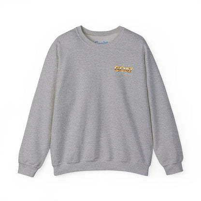 Crewneck Sweatshirt — 'GOAT' Icon Caricature Tribute Backprint
