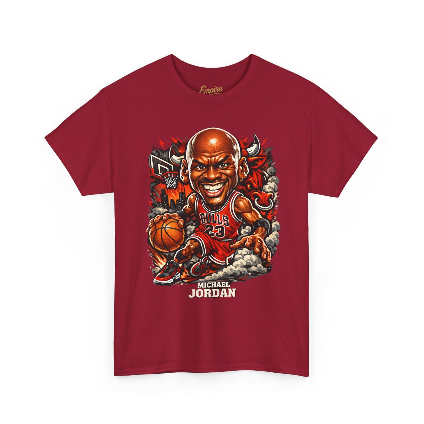 Basketball Legend T‑Shirt — 'Michael' Retro Cartoon Bulls Tee