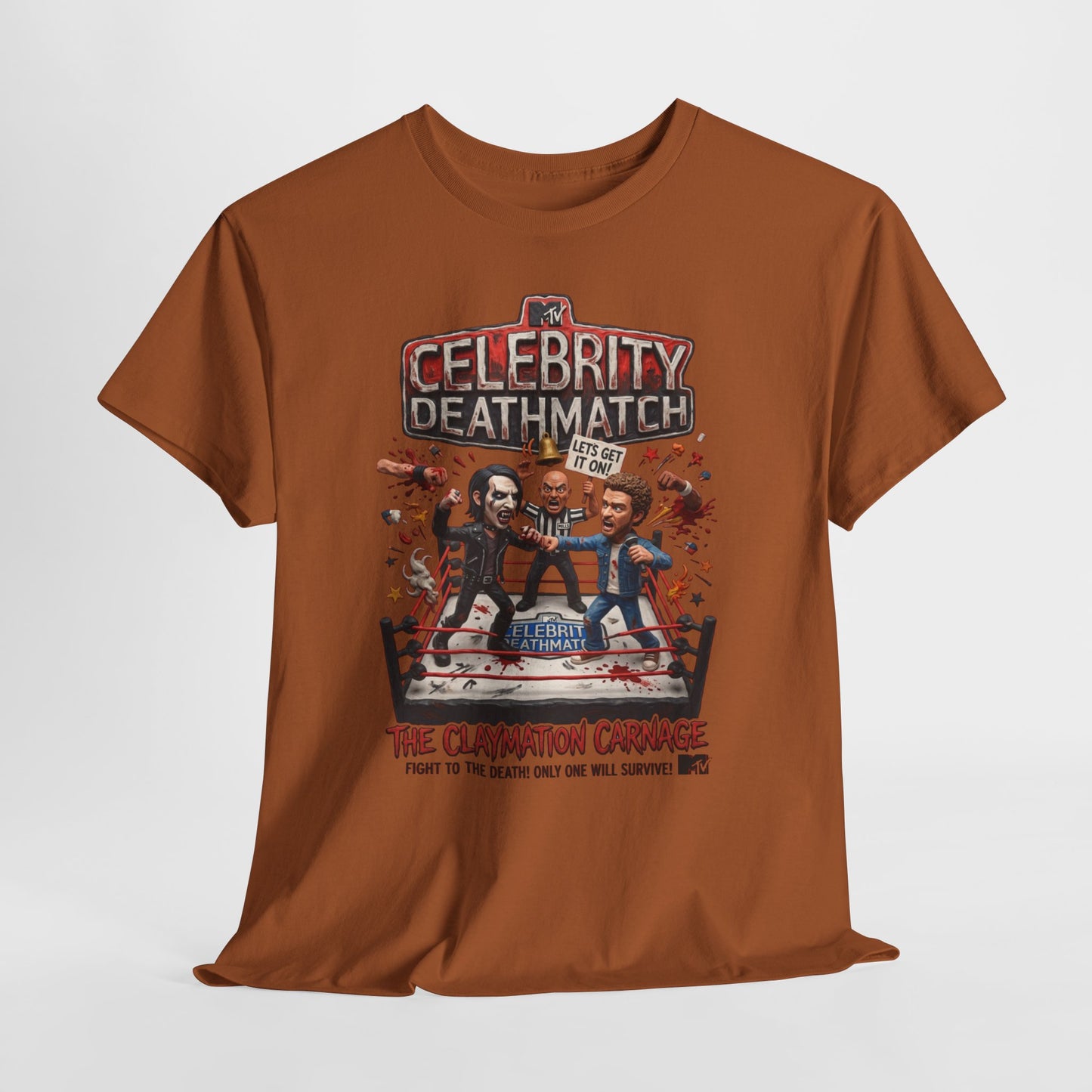 Celebrity Deathmatch Claymation Carnage T-Shirt