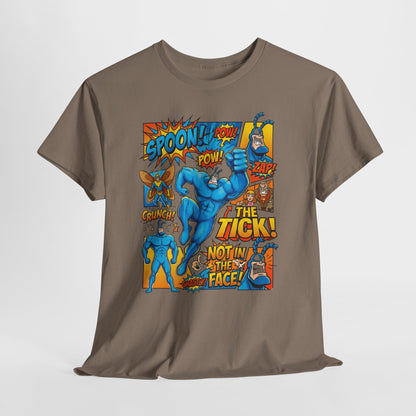 The Tick Comic Panel T-Shirt — Retro Superhero Graphic Tee