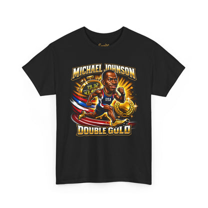 Michael Johnson 'Double Gold' Olympic Track Tribute Tee