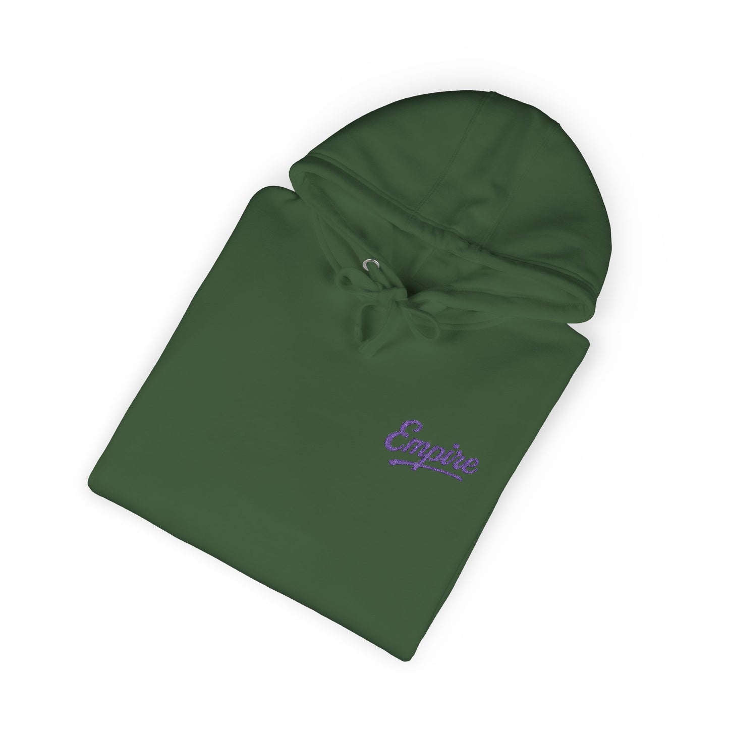 Empire Signature Embroidered Hoodie — Minimal Fleece with Purple 'Empire' Logo