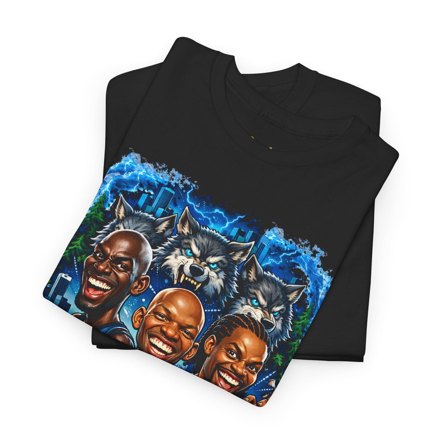 Timberwolves Legends T‑Shirt — Garnett, Cassell & Sprewell Retro Basketball Tee