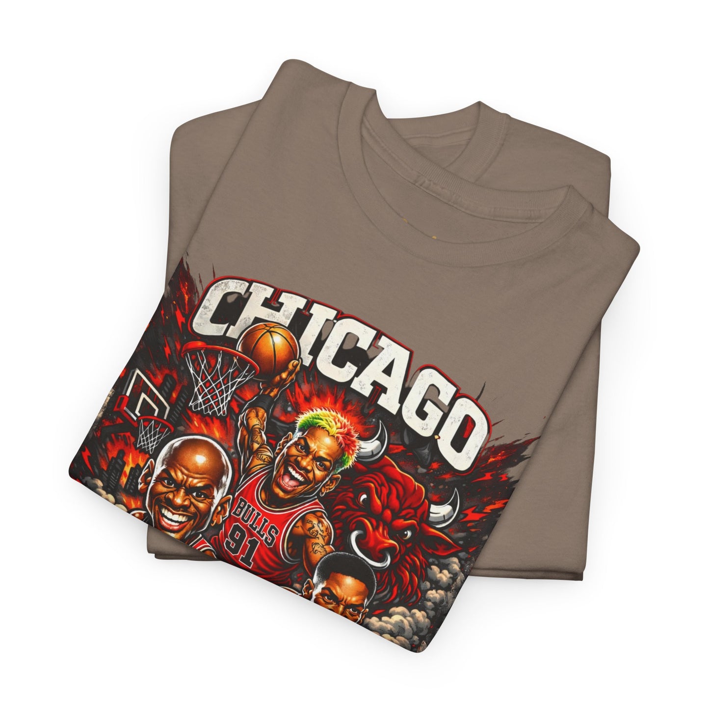 Chicago Bulls Retro Players Graphic Tee — Vintage Basketball Team Shirt