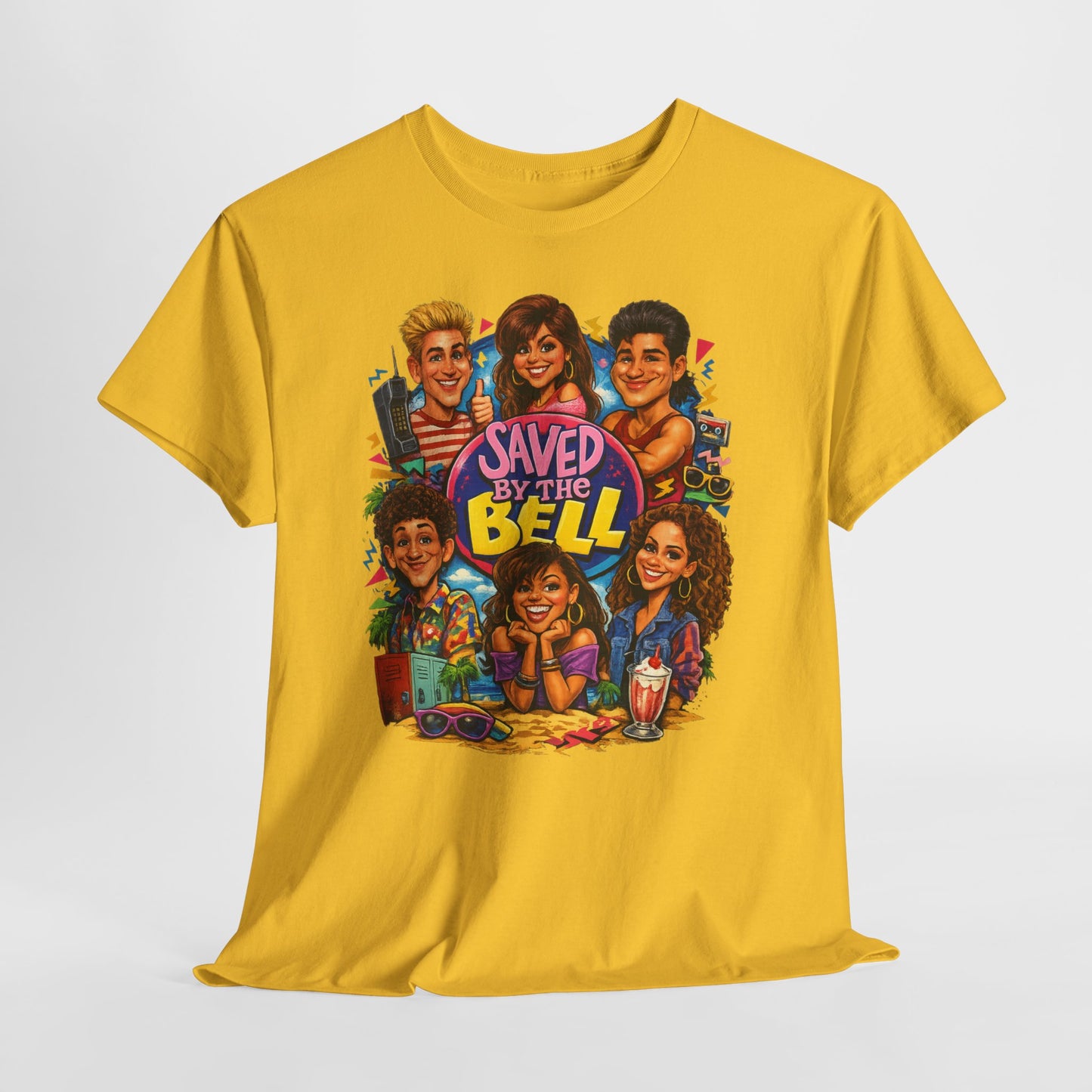 Saved by the Bell Cast Graphic Tee – Retro 90s TV Show Shirt