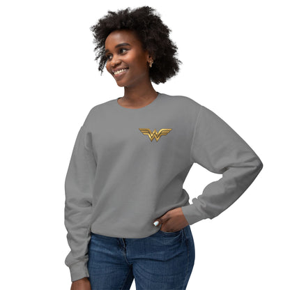 Wonder Woman Crewneck Sweatshirt — Retro Heroine Graphic Pullover