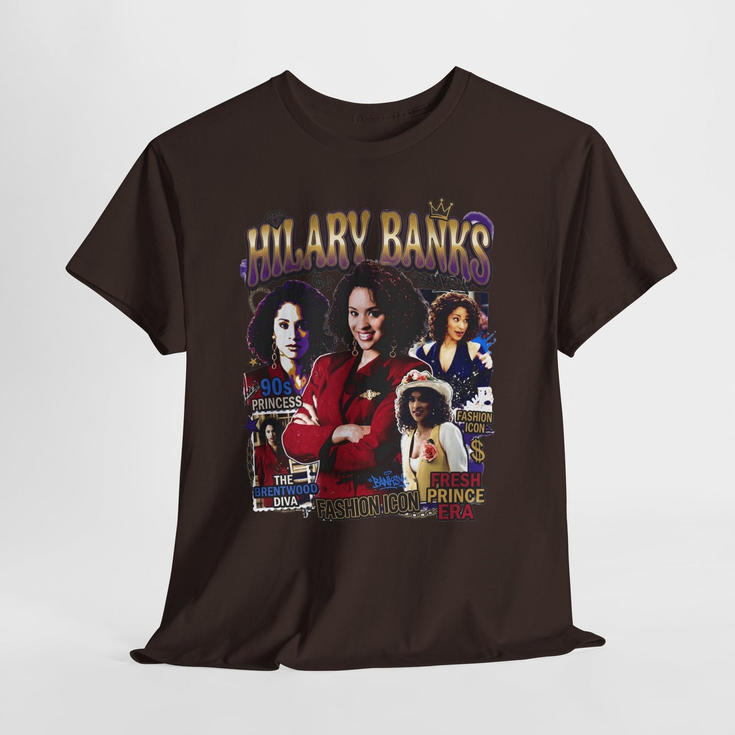 Hilary Banks Collage Tee — Fresh Prince Retro Graphic T‑Shirt