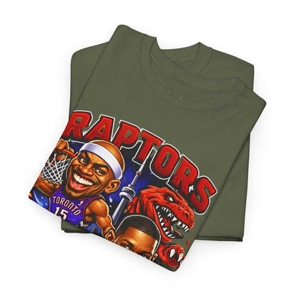 Raptors Basketball Tee — Vintage Cartoon Players Graphic Shirt