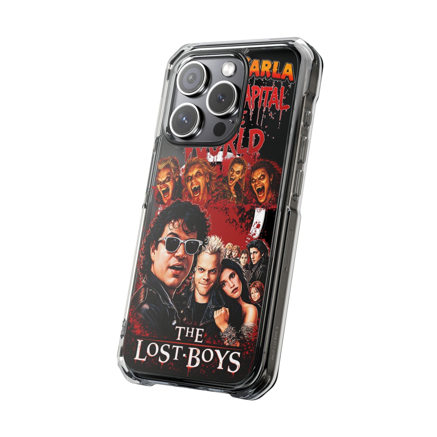 The Lost Boys Clear Magnetic Phone Case – Retro Vampire Movie Collage