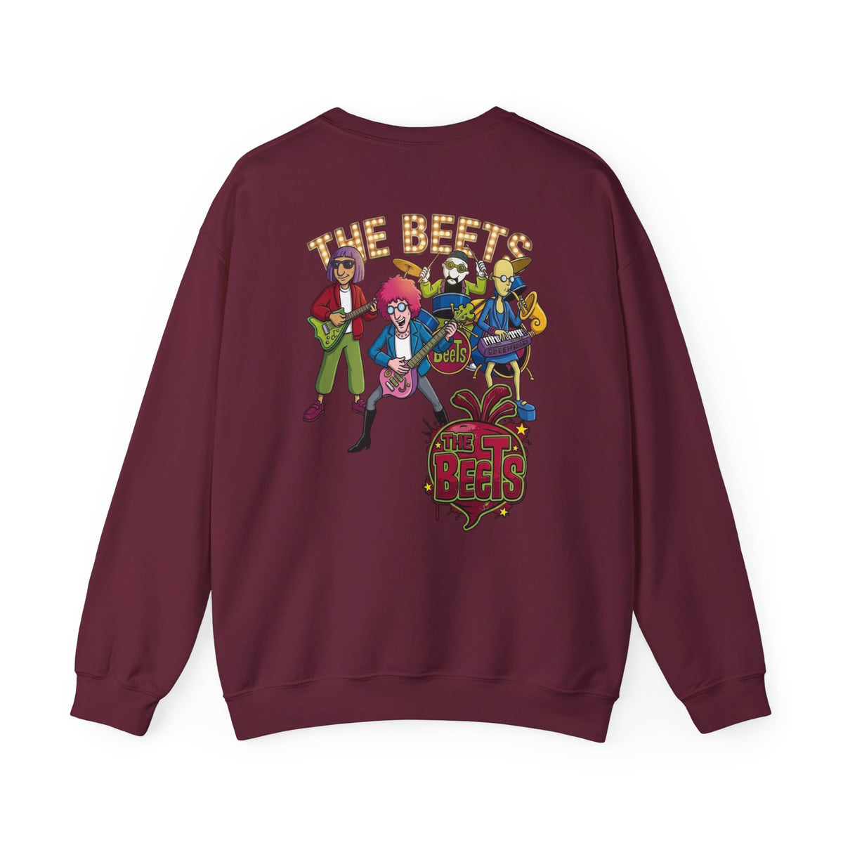 Crewneck Sweatshirt — The Beets Band Graphic (Back & Chest Logo)