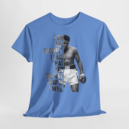 Boxing Champion Quote Tee — "I Am The Greatest" Graphic T‑Shirt