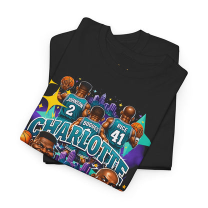 Charlotte Hornets Basketball T-Shirt — Team Player Caricature Tee
