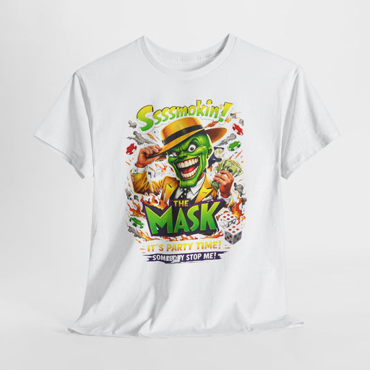 The Mask Graphic Tee — 'Ssssmokin!' Retro Movie Design