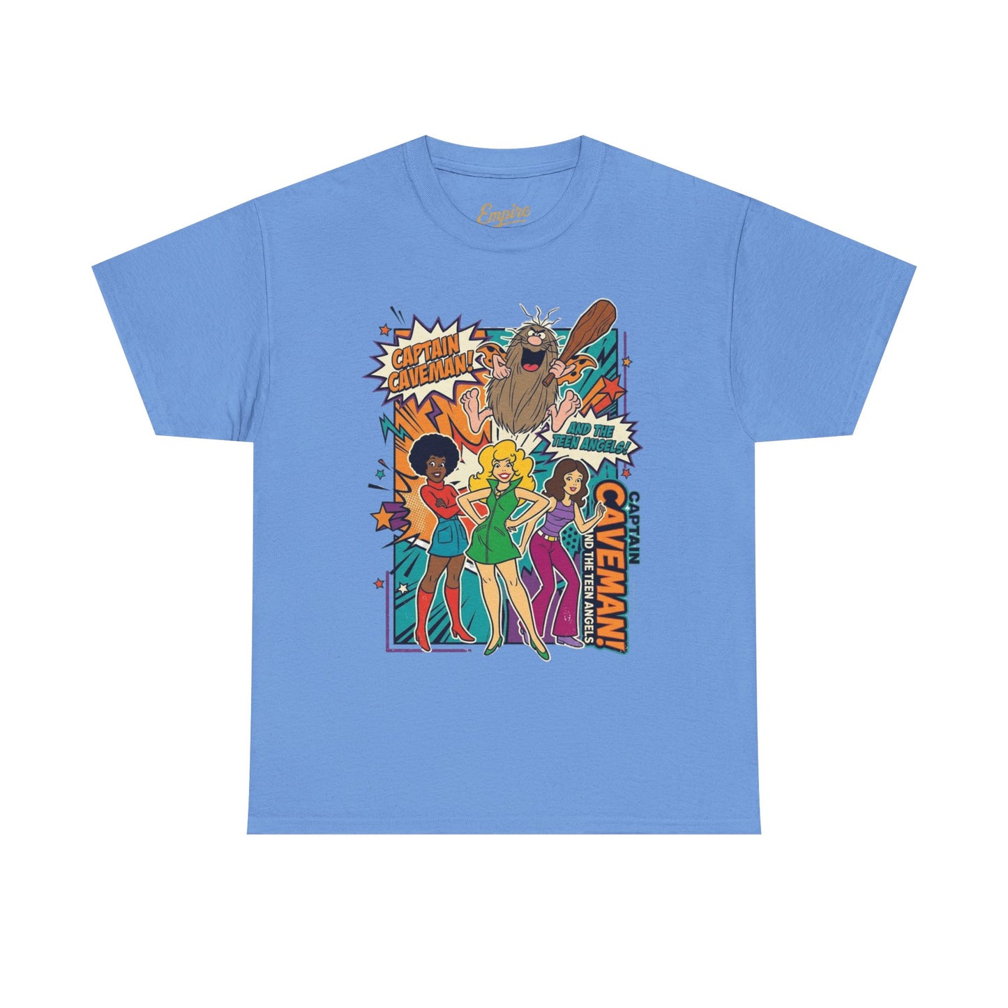 Caveman Comic Tee — Retro Pop-Art Caveman Graphic T-Shirt
