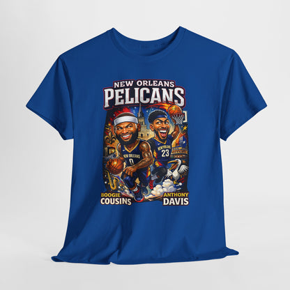 New Orleans Pelicans Basketball T‑Shirt — Boogie Cousins & Anthony Davis Graphic Tee