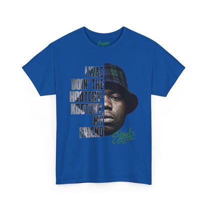 Steel "Juice" Graphic Tee — “I Was Doin’ The Hootchy-Kootchy, My Friend” Vintage Hip-Hop Portrait