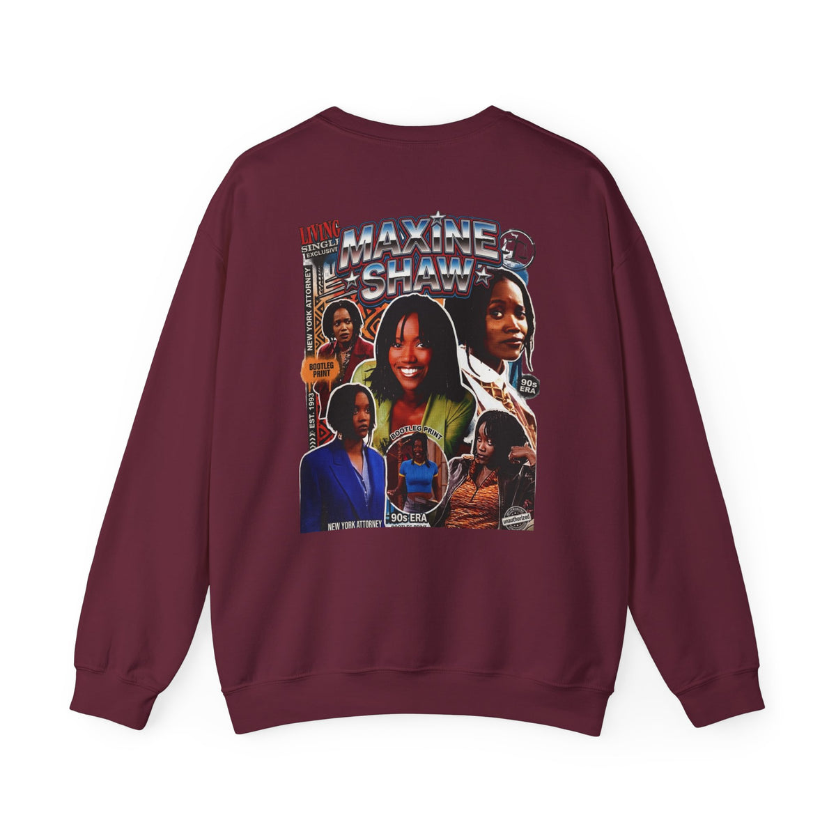 Maxine Shaw 'LIVING Single' Retro TV Sitcom Graphic Crewneck Sweatshirt