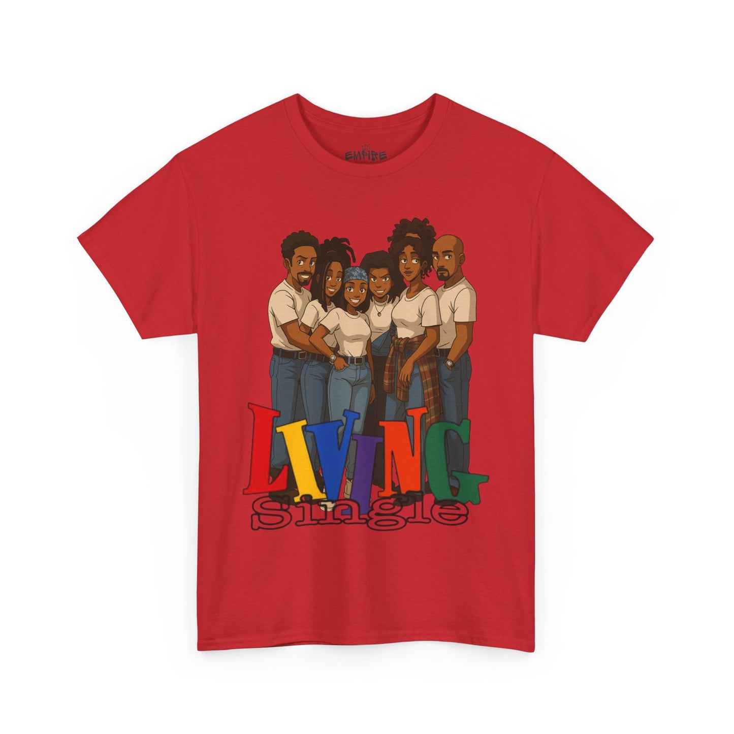 Living Single Unisex Heavy Cotton Tee - Nostalgic TV Show T-Shirt for Fans
