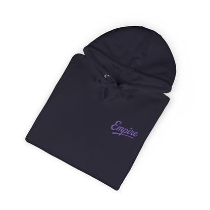 Empire Signature Embroidered Hoodie — Minimal Fleece with Purple 'Empire' Logo