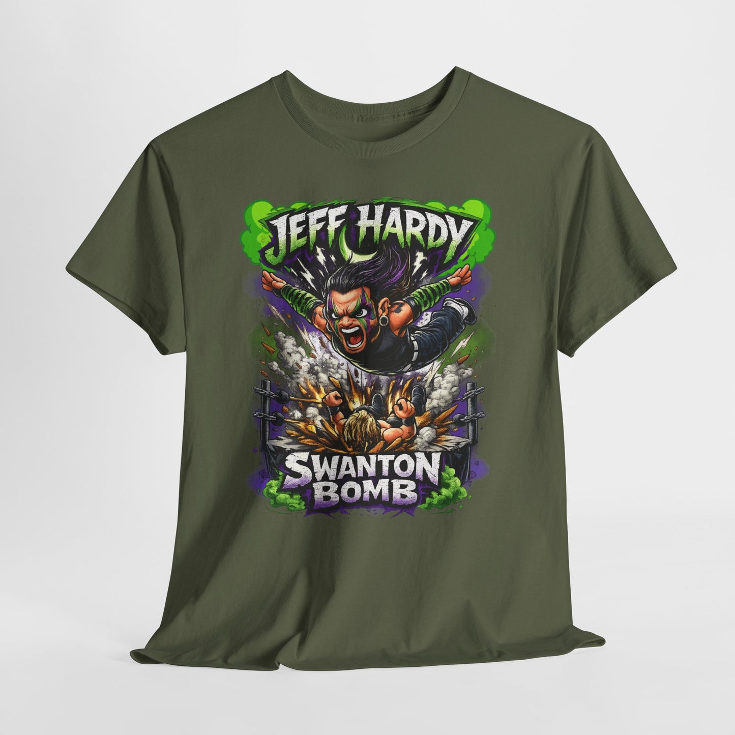 "Swanton Bomb" Graphic Tee — Pro Wrestler Vintage-Style Wrestling Shirt