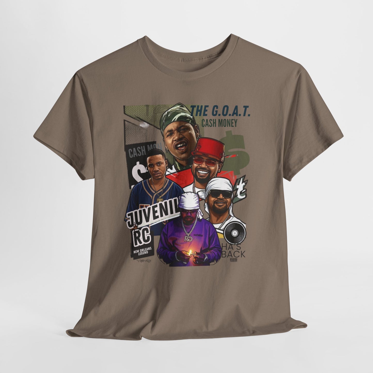 Juvenile Hip Hop Legends Collage Tee — "The G.O.A.T." Graphic Shirt
