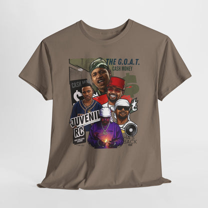 Juvenile Hip Hop Legends Collage Tee — "The G.O.A.T." Graphic Shirt