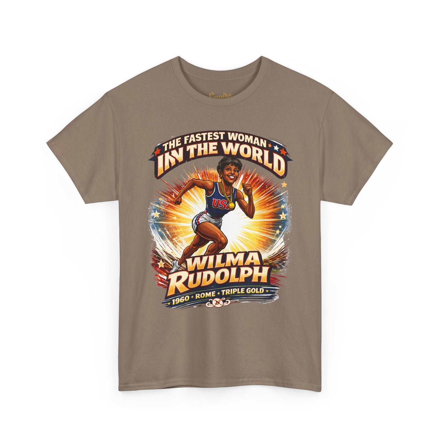 Wilma Rudolph “The Fastest Woman in the World” Graphic Tee – 1960 Rome Triple Gold Olympic Tribute Shirt