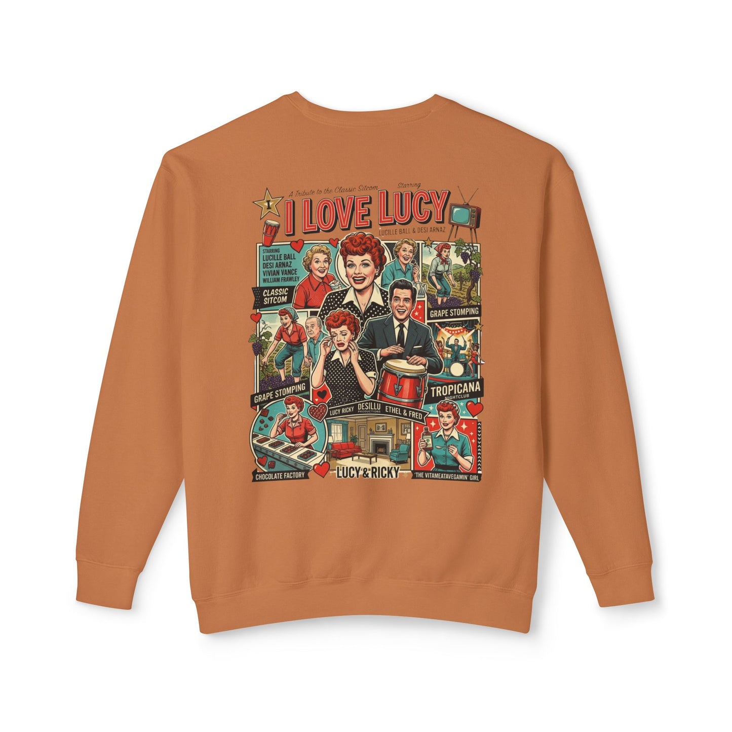 I Love Lucy Vintage Collage Sweatshirt