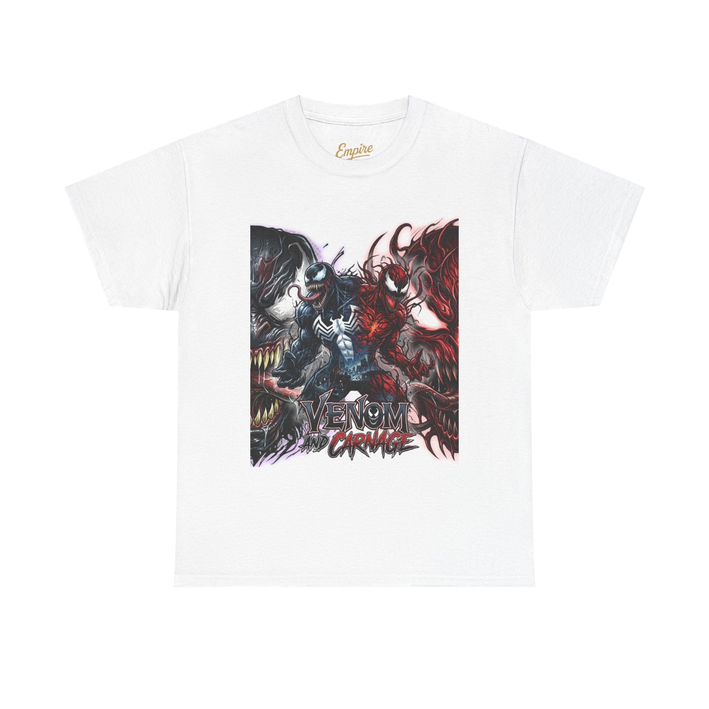 Venom vs Carnage Graphic Tee - Comic Movie Villains Shirt