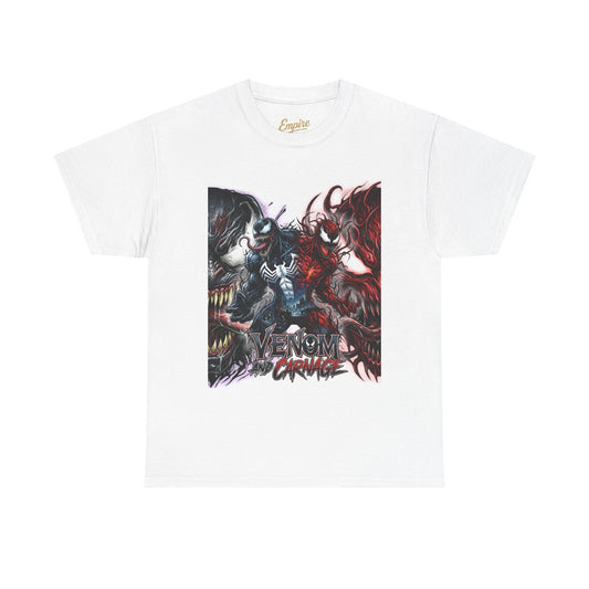 Venom vs Carnage Graphic Tee - Comic Movie Villains Shirt