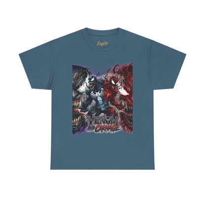 Venom vs Carnage Graphic Tee - Comic Movie Villains Shirt