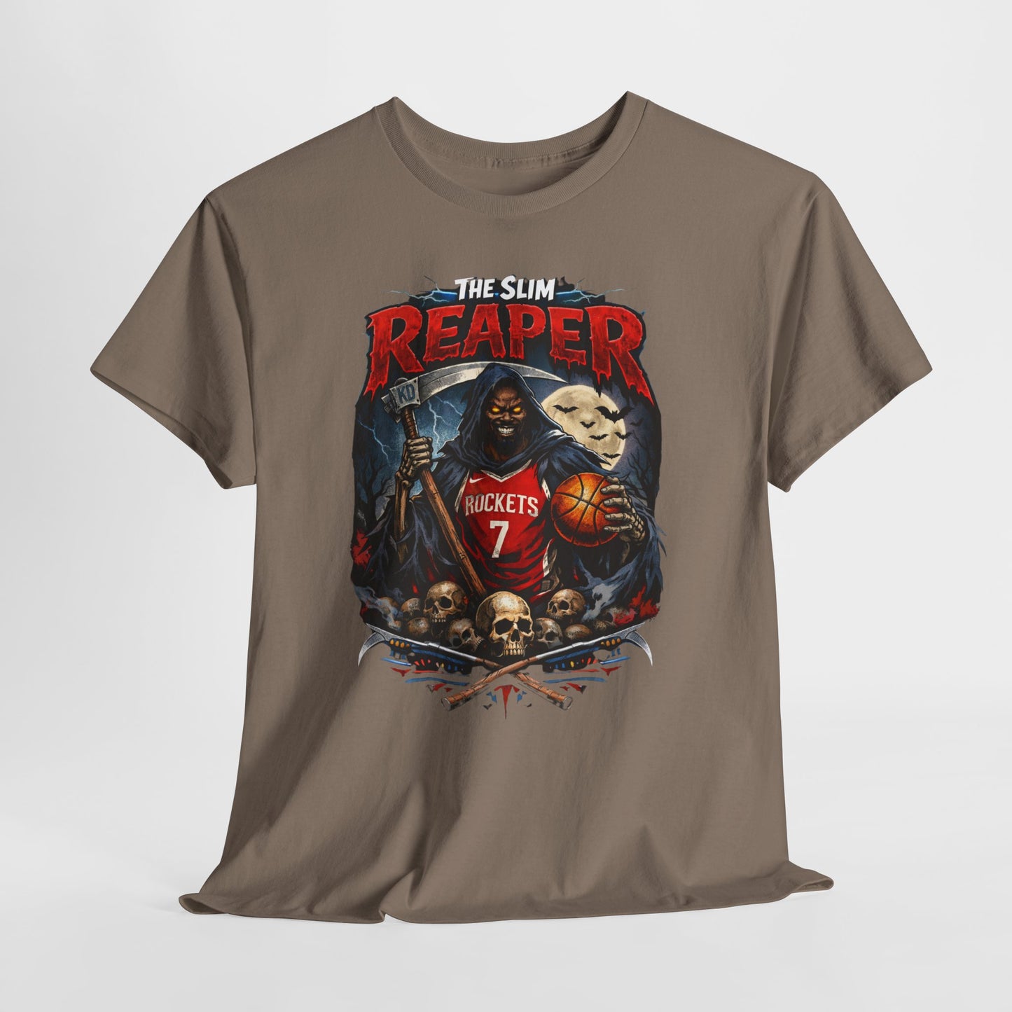 Grim Reaper Basketball Tee — "The Slim Reaper" Graphic T-Shirt