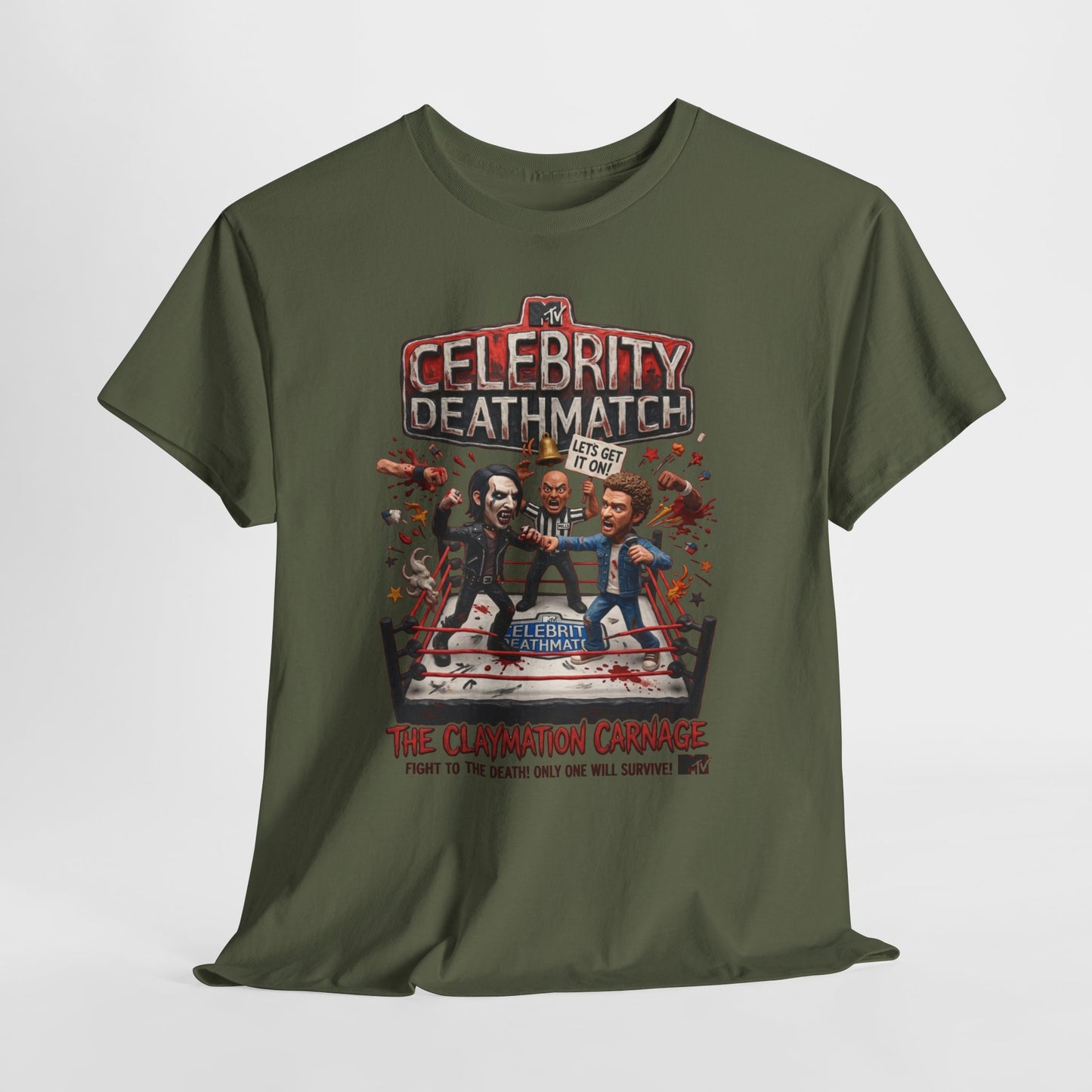 Celebrity Deathmatch Claymation Carnage T-Shirt