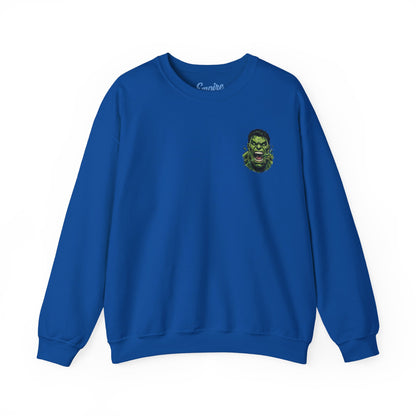 Hulk Graphic Crewneck Sweatshirt — Bruce Banner Movie Poster Design