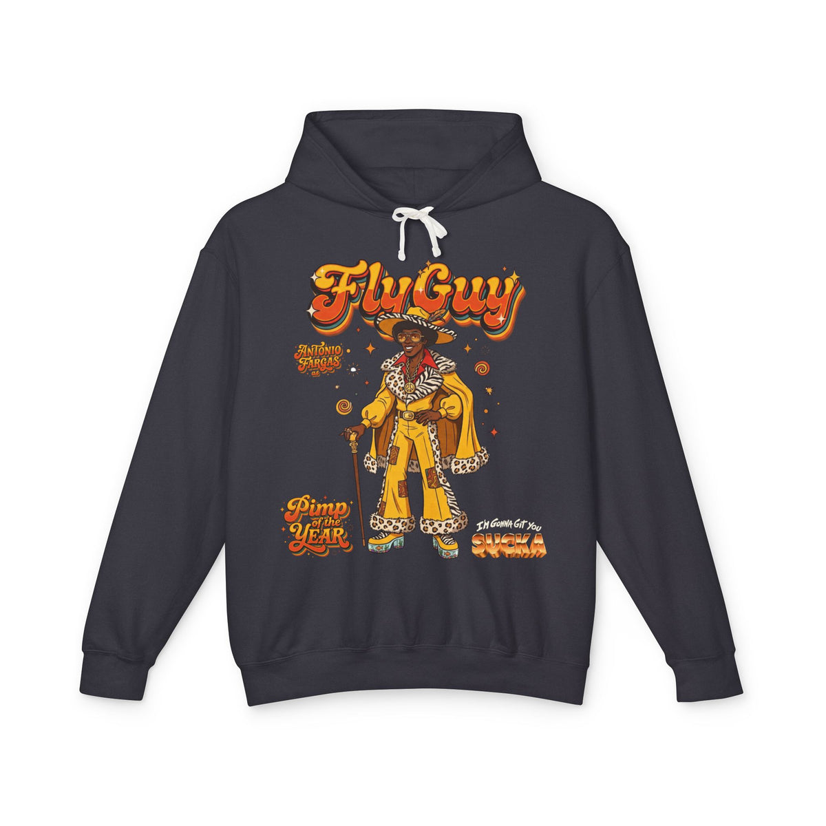 Fly Guy Retro "Pimp Of The Year" Hip-Hop Graphic Hoodie