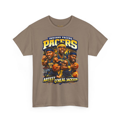 Indiana Pacers Vintage Players Graphic Tee — "Pacers" O'Neal & Jackson Tribute