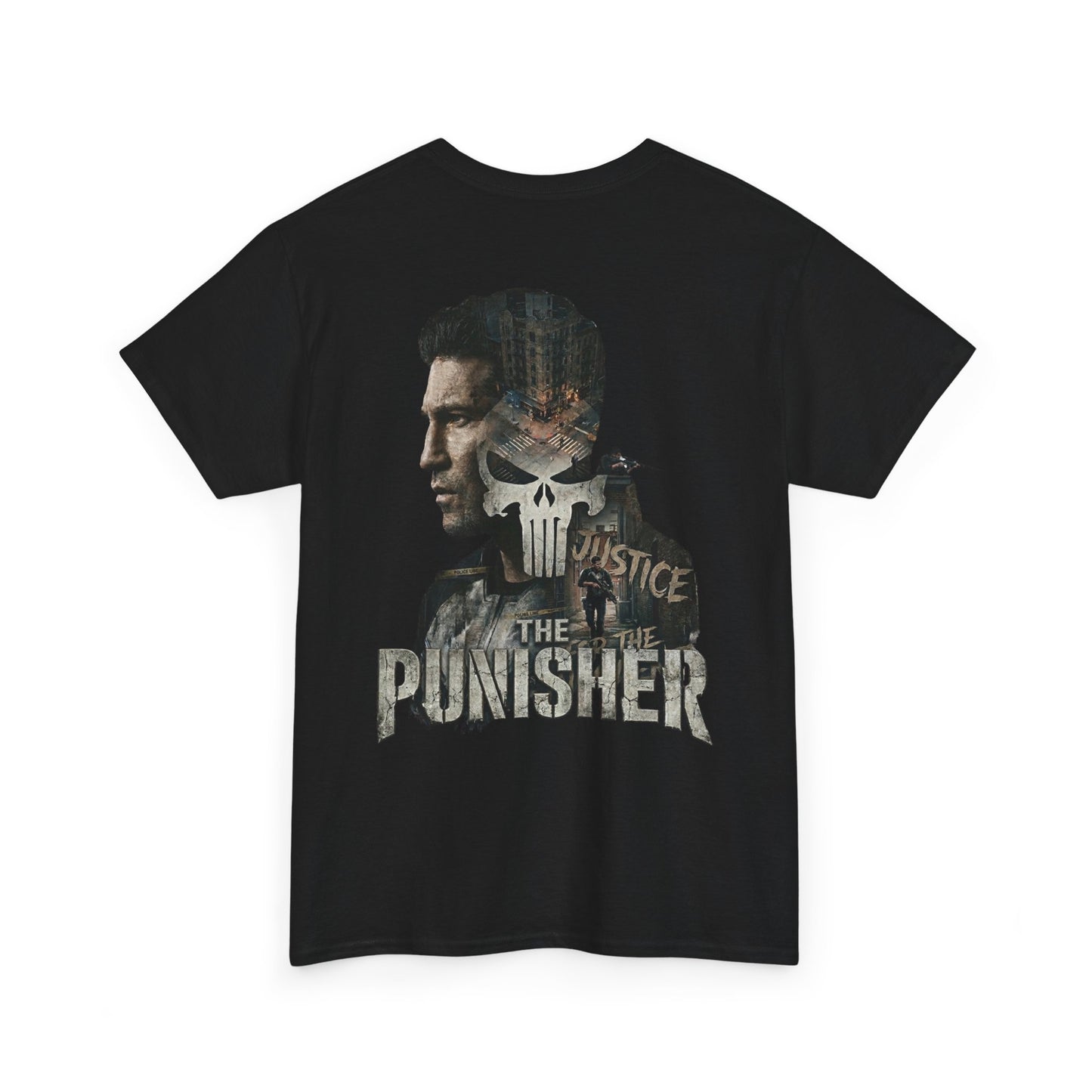 Punisher Graphic Tee — Skull Logo Front & The Punisher Portrait Back
